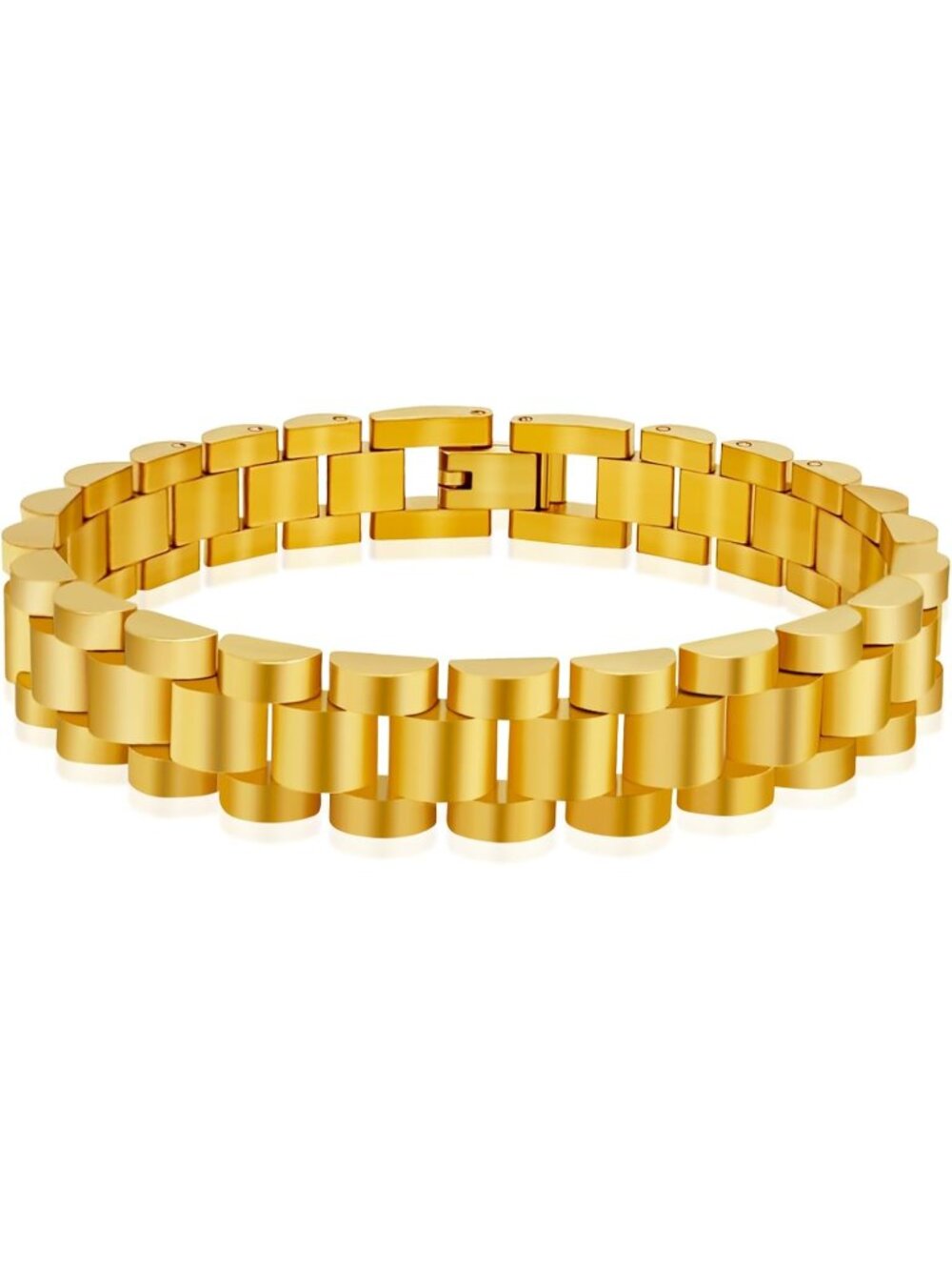 Women's Gold Chunky Gold Watch Strap Chain Stainless Steel Bracelet